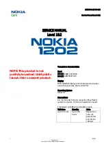 Nokia 1202 Service Manual preview