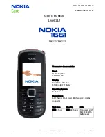 Nokia 1661 RH-121 Service Manual preview