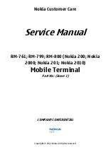 Предварительный просмотр 1 страницы Nokia 201 Service Manual