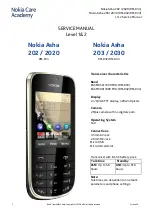 Предварительный просмотр 1 страницы Nokia 2020 Service Manual