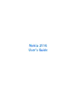 Nokia 2116 User Manual preview