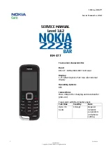 Nokia 2228 BAR Service Manual preview