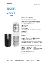 Предварительный просмотр 3 страницы Nokia 2505 Service Manual