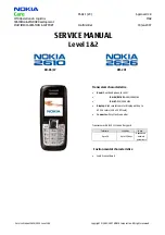 Nokia 2610 - Cell Phone 3 MB Service Manual preview