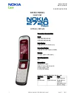 Nokia 2720 fold Service Manual preview