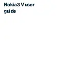 Nokia 3 V User Manual preview