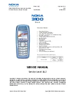Nokia 3100 - Cell Phone 484 KB Service Manual preview