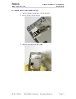 Предварительный просмотр 15 страницы Nokia 3152 Disassembly Instructions Manual