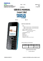 Nokia 3500 - Classic Cell Phone Service Manual preview