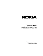 Предварительный просмотр 1 страницы Nokia 500s Installation Manual