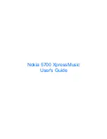 Nokia 5700 - XpressMusic Smartphone 128 MB User Manual preview