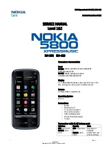 Nokia 5800 XpressMusic RM-356 Service Manual предпросмотр