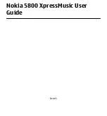 Предварительный просмотр 1 страницы Nokia 5800 - XpressMusic Smartphone - WCDMA User Manual