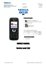 Nokia 6031 Service Manual предпросмотр