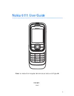 Предварительный просмотр 2 страницы Nokia 6111 - Cell Phone 23 MB User Manual