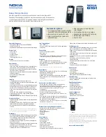 Nokia 6151 - Cell Phone 30 MB Specification Sheet предпросмотр