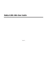 Nokia 6260 slide User Manual preview