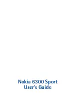 Preview for 1 page of Nokia 6300 Sport User Manual