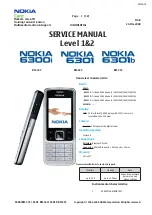 Предварительный просмотр 1 страницы Nokia 6300i Service Manual