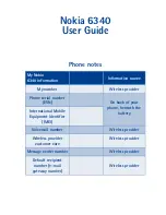 Предварительный просмотр 2 страницы Nokia 6340 User Manual