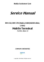 Nokia 6600 slide Service Manual preview