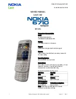 Nokia 6710 Navigator Service Manual preview