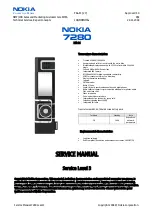 Предварительный просмотр 1 страницы Nokia 7280 - Cell Phone - GSM Service Manual