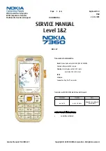 Предварительный просмотр 1 страницы Nokia 7360 Intelligent Services Access Manager FX Series Service Manual