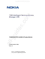 Предварительный просмотр 1 страницы Nokia 7368 ISAM CPE A-240Z-A Product Manual