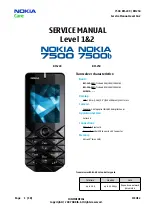 Preview for 1 page of Nokia 7500 - Prism Cell Phone 30 MB Service Manual