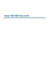 Nokia 7500 - Prism Cell Phone 30 MB User Manual preview