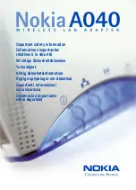 Nokia A040 Safety Information Manual предпросмотр