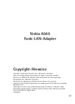 Предварительный просмотр 19 страницы Nokia A040 Safety Information Manual