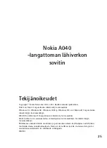 Предварительный просмотр 27 страницы Nokia A040 Safety Information Manual