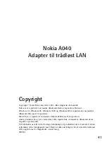 Предварительный просмотр 43 страницы Nokia A040 Safety Information Manual