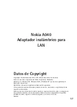 Предварительный просмотр 59 страницы Nokia A040 Safety Information Manual