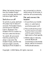 Предварительный просмотр 9 страницы Nokia BH-216 User Manual