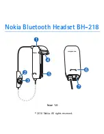 Предварительный просмотр 1 страницы Nokia BH-218 Quick Manual