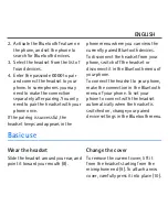 Preview for 6 page of Nokia BH 301 - Headset - Over-the-ear User Manual