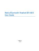 Предварительный просмотр 1 страницы Nokia BH-800 User Manual