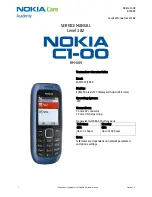 Предварительный просмотр 1 страницы Nokia C1-00 Service Manual