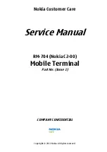 Предварительный просмотр 1 страницы Nokia C2-00 Service Manual