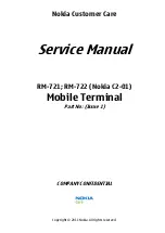 Предварительный просмотр 1 страницы Nokia C2-01 Service Manual