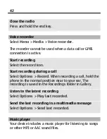 Предварительный просмотр 42 страницы Nokia C2-01 User Manual