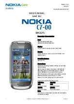 Предварительный просмотр 1 страницы Nokia C7-00 Service Manual