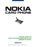 Предварительный просмотр 1 страницы Nokia Card phone User Manual