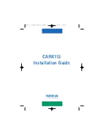 Предварительный просмотр 1 страницы Nokia Cark-112 Installation Manual