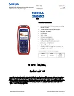 Nokia Cellphone 3220 Service Manual preview