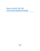 Preview for 1 page of Nokia CK-100 User And Installation Manual