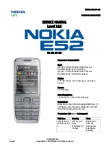 Nokia E52 Service Manual предпросмотр